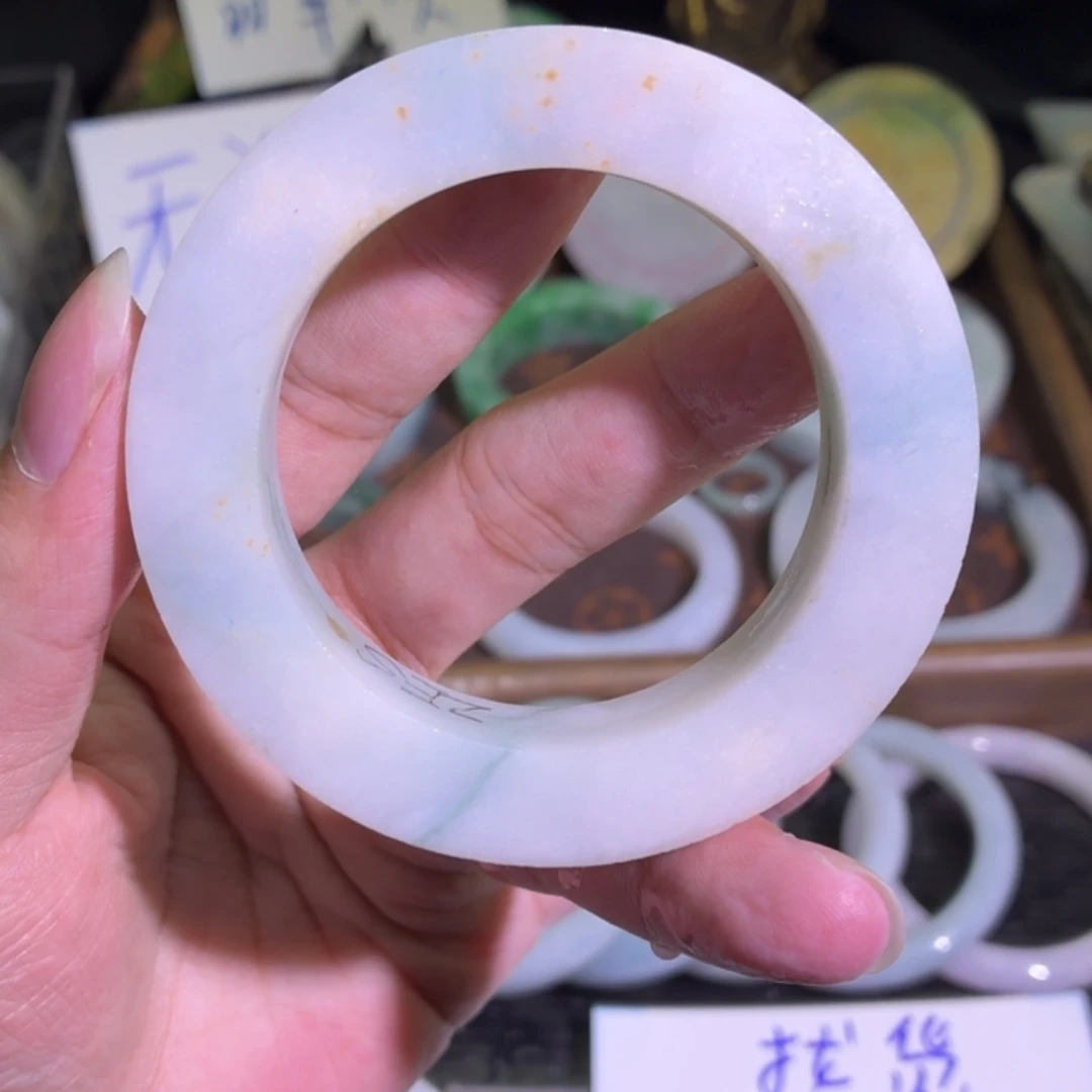 定制翡翠未镶嵌翡翠A货毛胚手镯定制