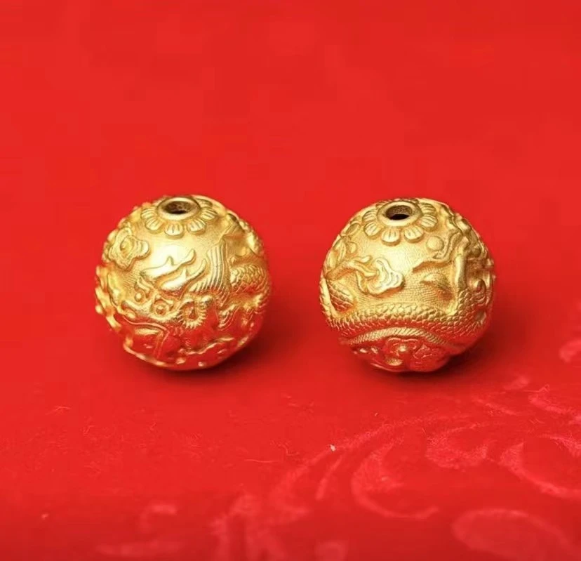 国风彩绘古法烧蓝镀金色吊坠通孔不掉色手工DIY饰品配饰手串手链