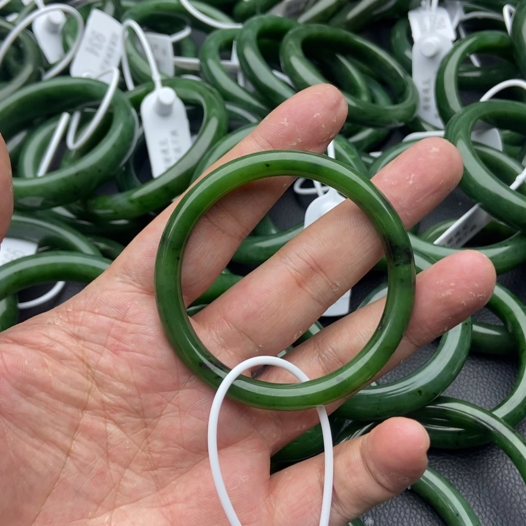 和田玉（碧玉）未镶嵌手镯13-53.7