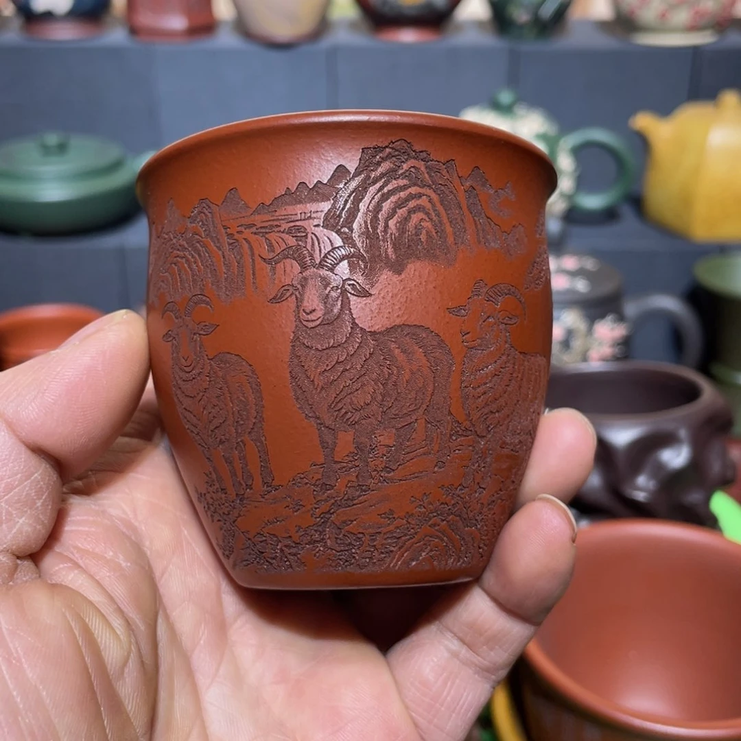 原矿紫砂手工主人杯