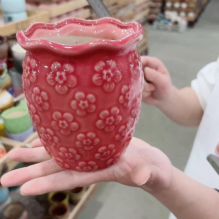 有孔.凑满10元发货多肉陶瓷花盆！