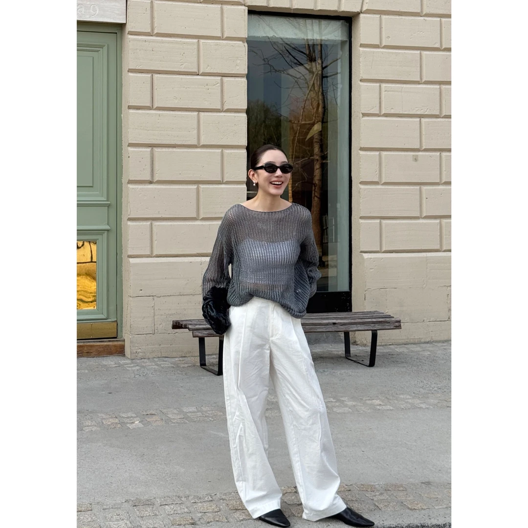 Li Hui Er【尼罗河畔】2025春新款轻奢百搭时尚针织衫毛衣1204