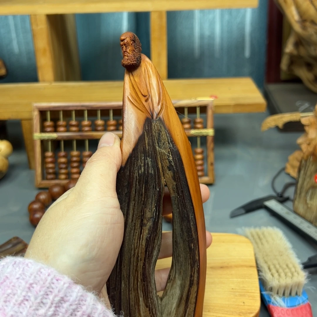 雷***州木崖柏木摆件手把件，