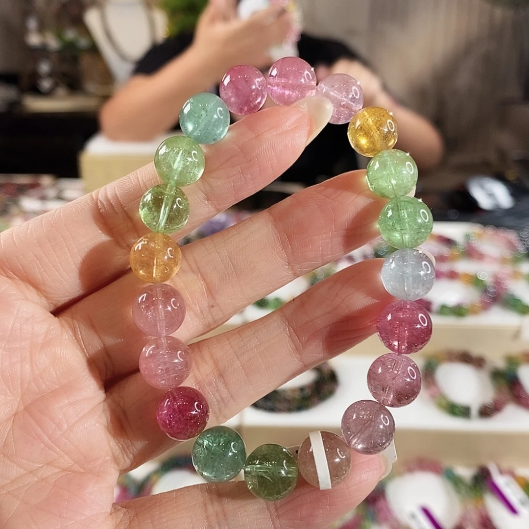 未镶嵌手链碧玺G2627095单圈颜色微差