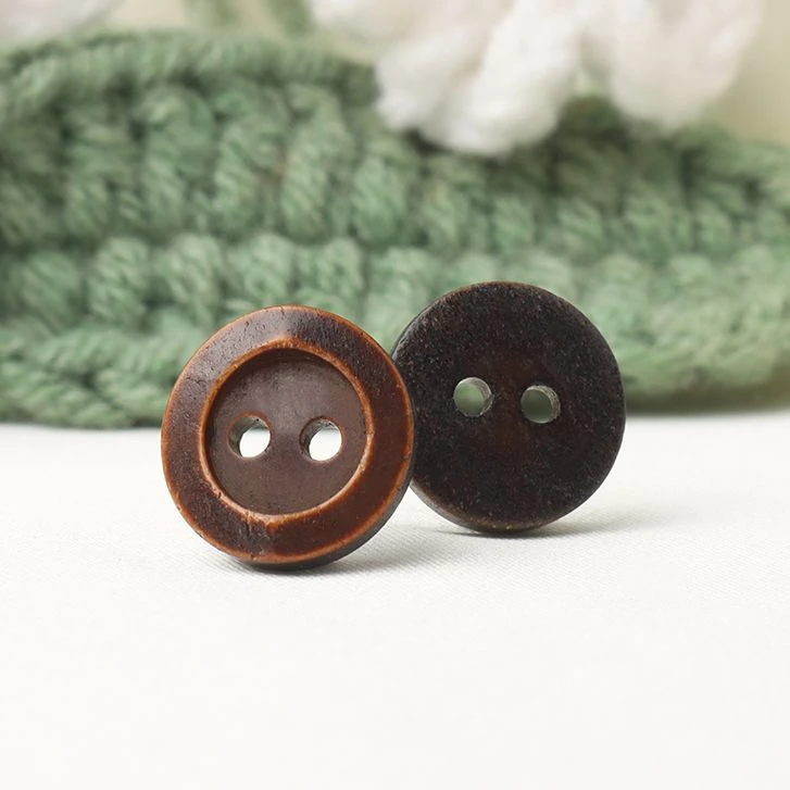 牛骨咖色外套纽扣休闲衬衫纽扣复古做旧开衫毛衣小扣子