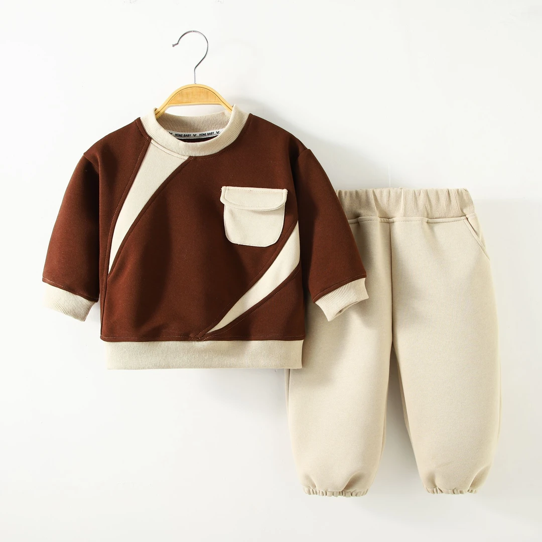 haquhou/哈趣猴新款男童套装男孩长袖春秋款儿童长袖宝宝分体套装