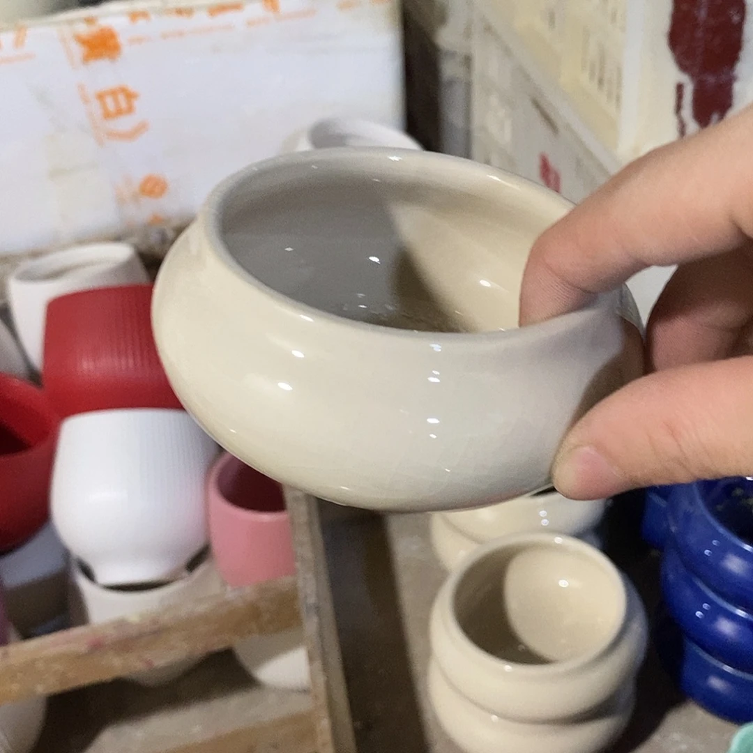 陶杯子陶盆有孔 瑕疵介意勿拍