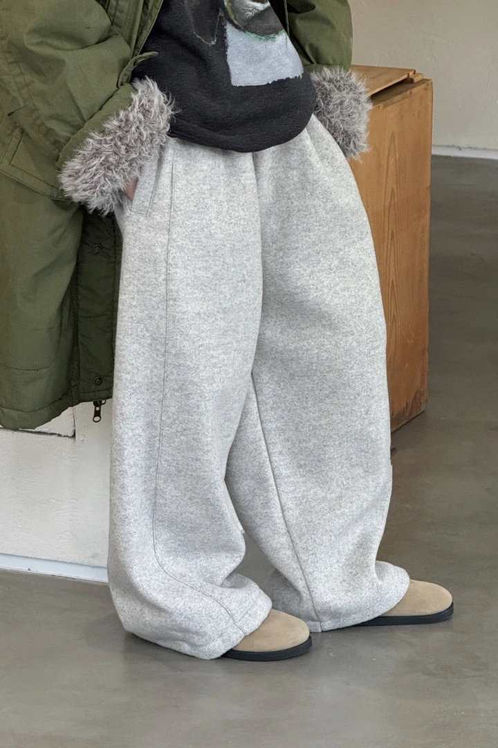 76627 # 冬款一体绒儿童休闲裤百搭卫裤