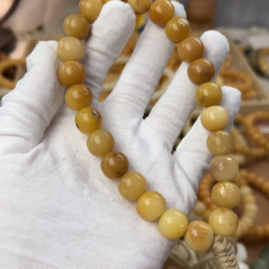 菩提根/象牙果手串13干磨瑕疵麻子818