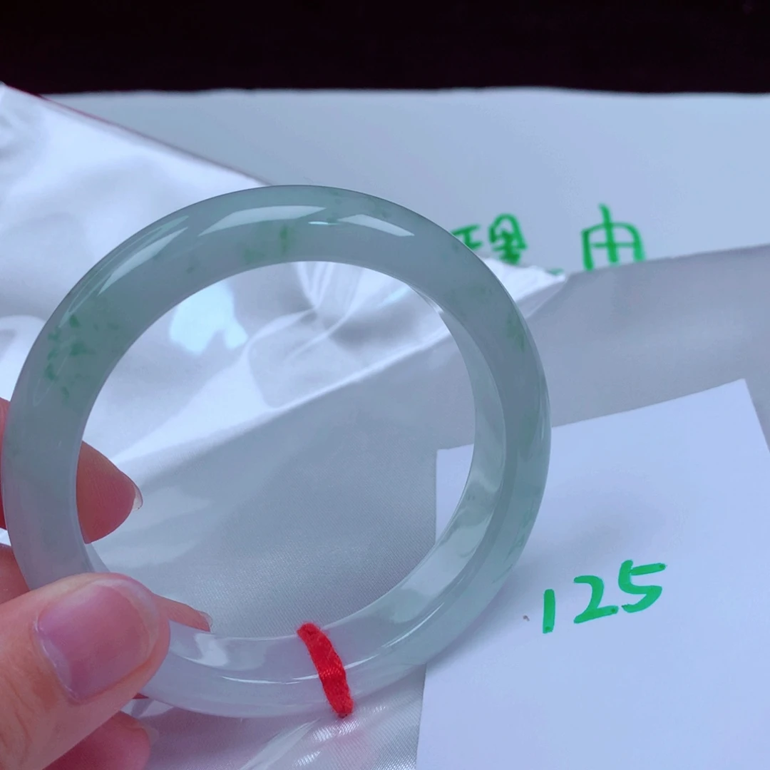 未镶嵌手镯翡翠缅甸天然A货翡翠手镯56.4