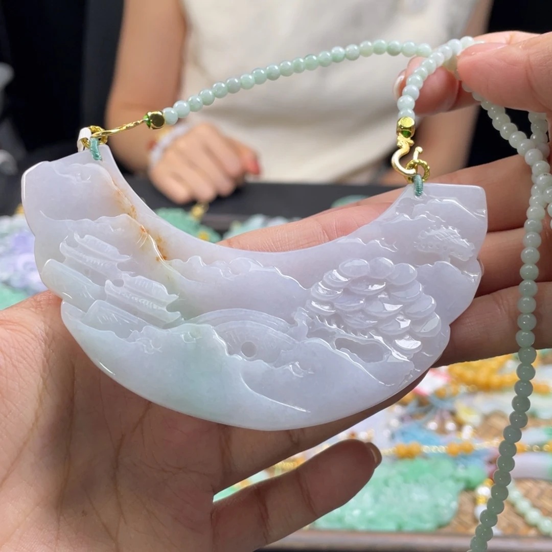 翡翠未镶嵌颈饰代编织
