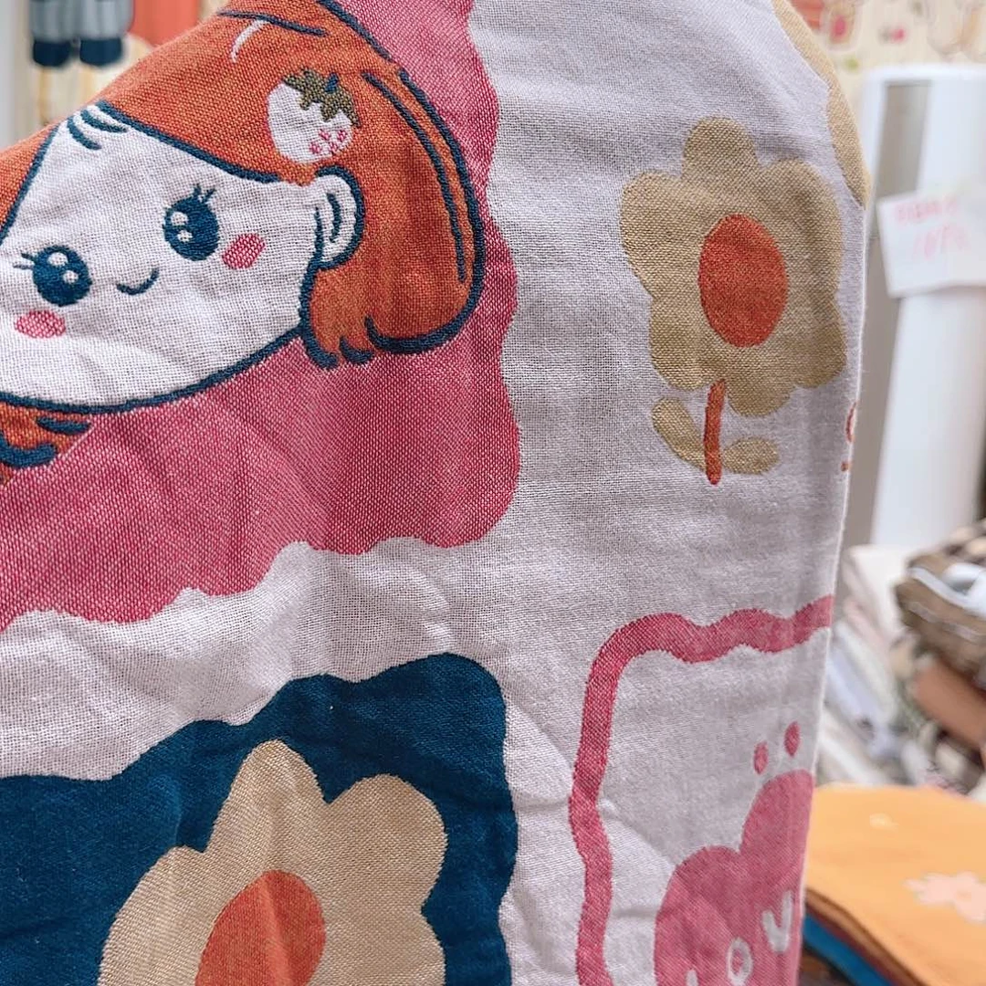 棉花全棉纱布枕巾女孩