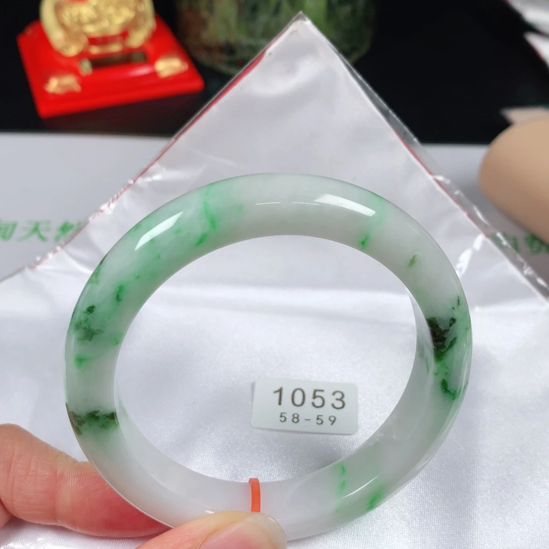 翡翠手镯未镶嵌编号1053 正圈58-59