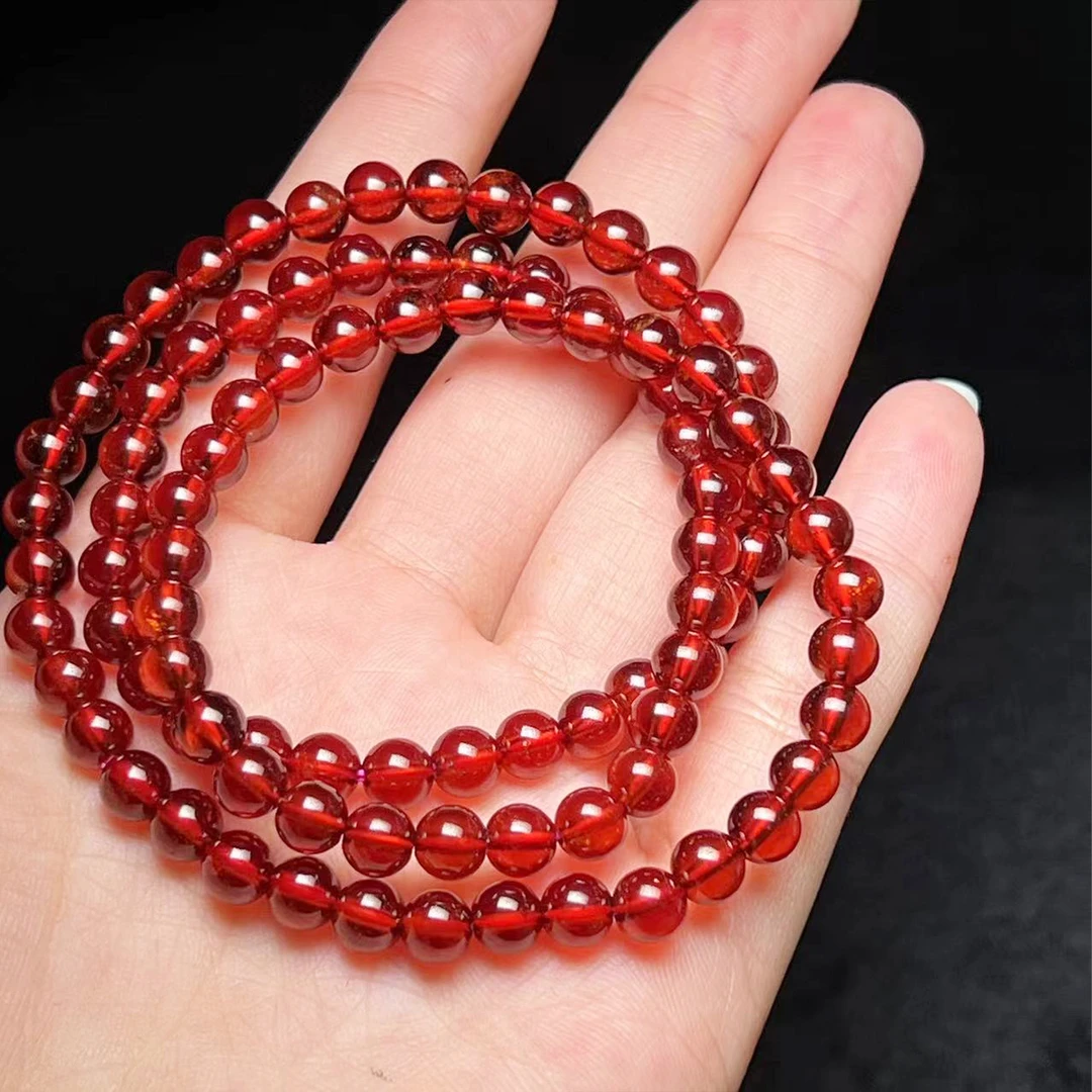 石榴石圆珠项链-BFZ020（尺寸6mm）