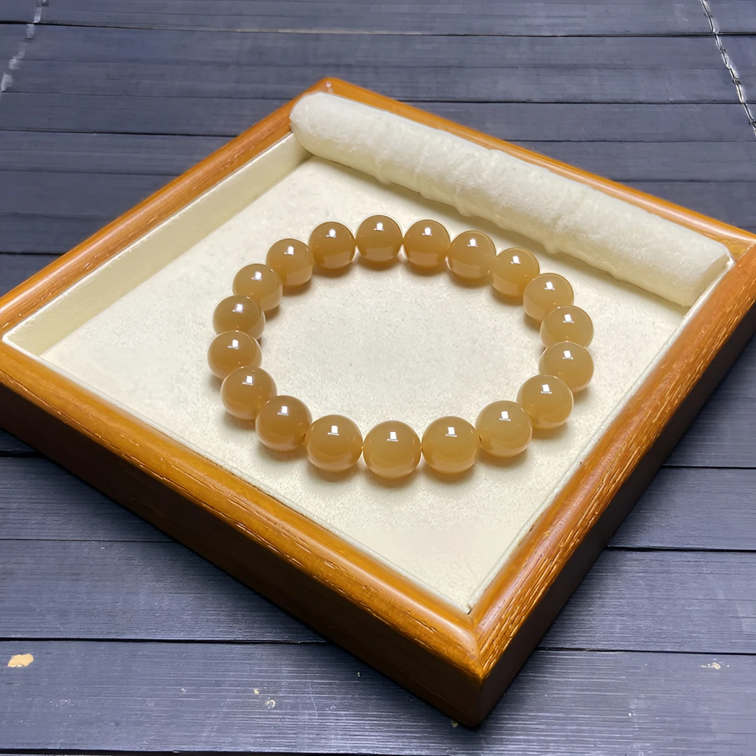 新疆且末糖10mm手串玉手串单圈