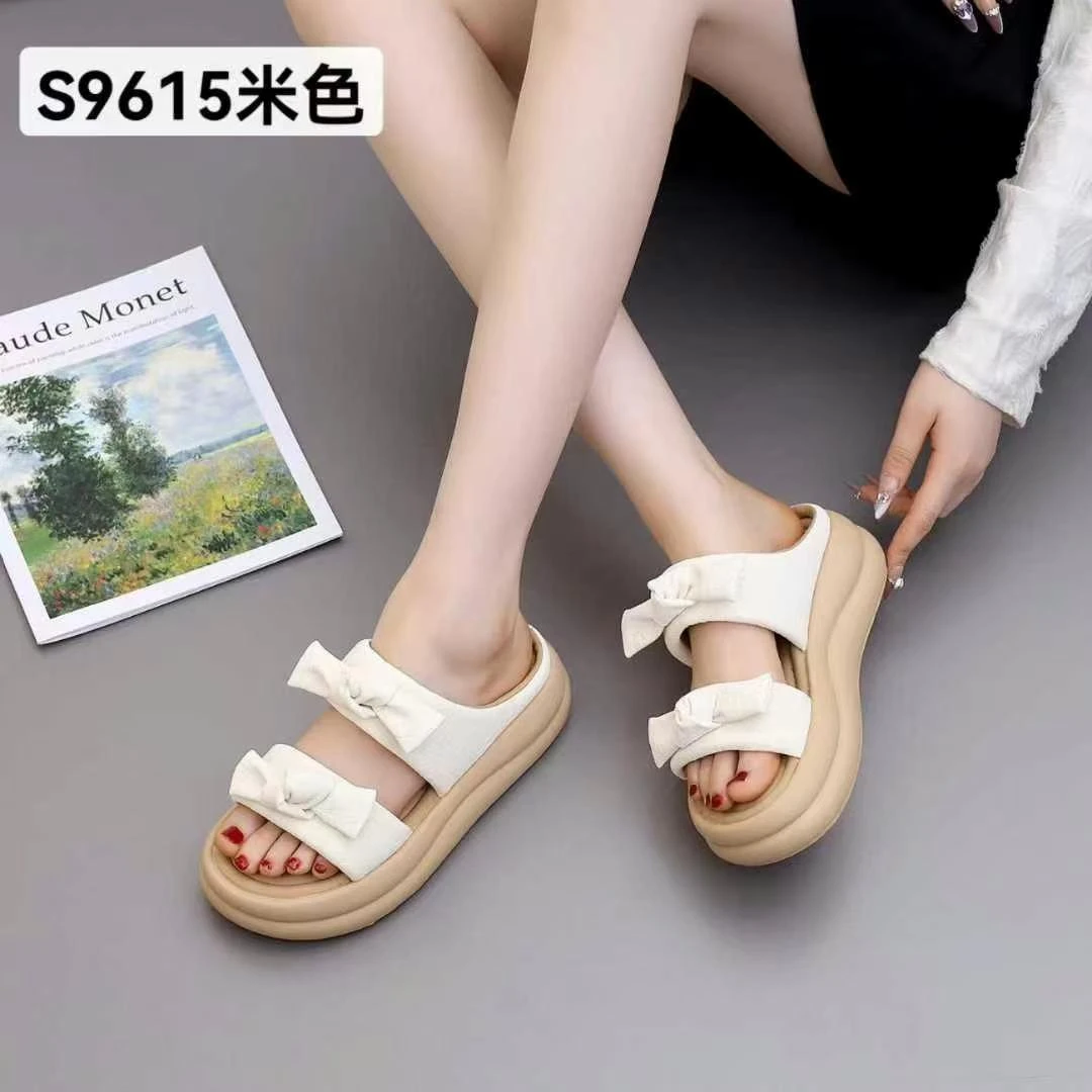 S9615一字带凉鞋休闲软底凉鞋舒适外穿甜辣千金风