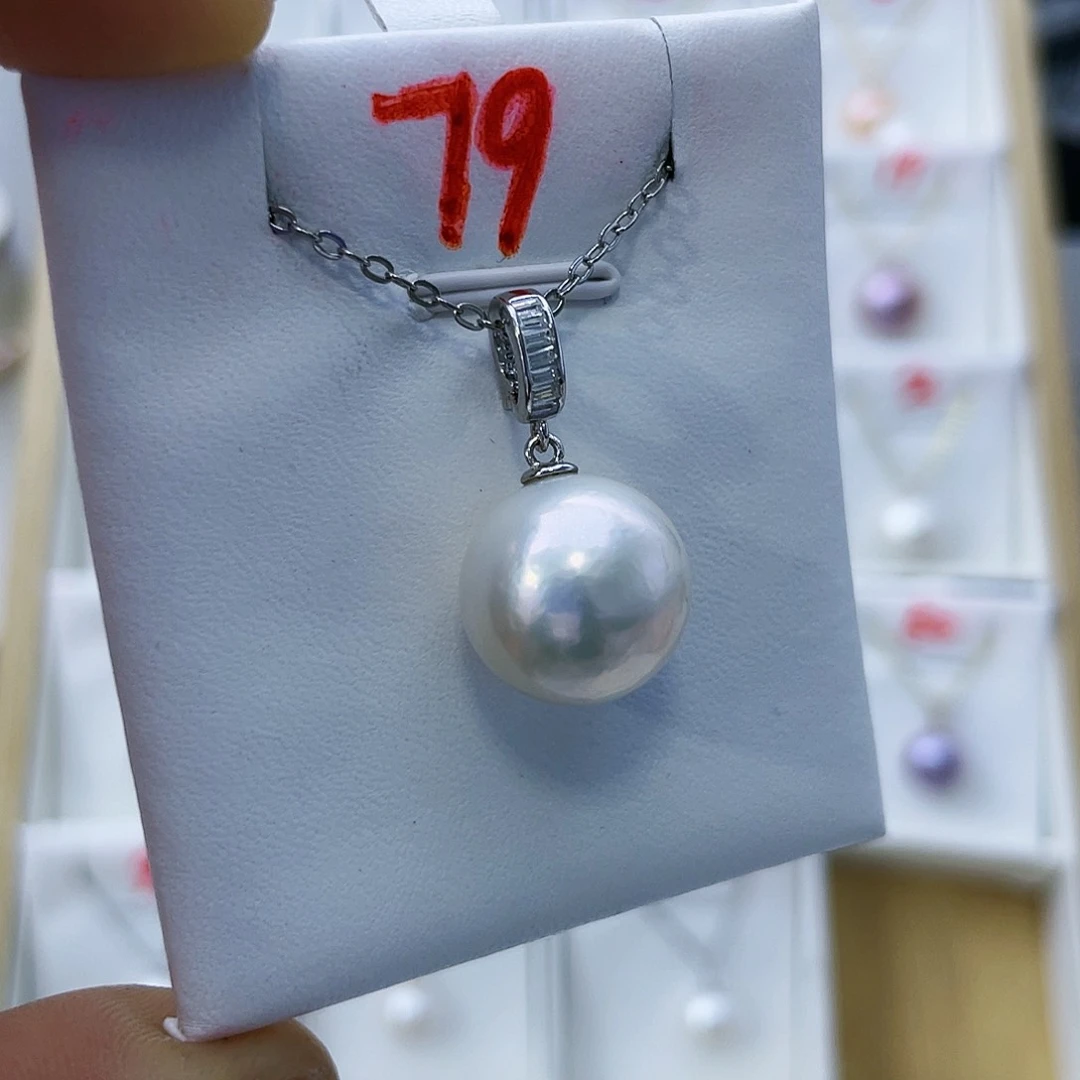 淡水珍珠吊坠(赠链)银S925镶嵌
