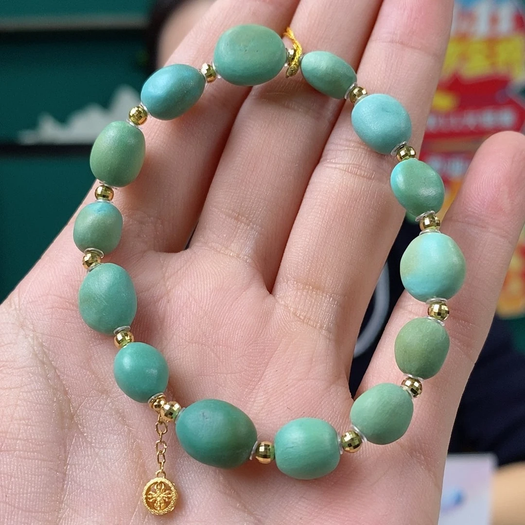 绿松石18K金镶嵌珠宝奇石