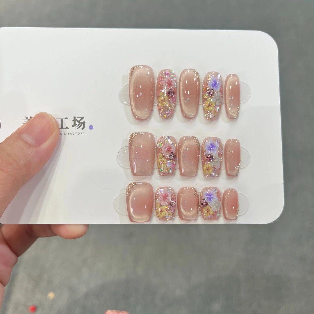 【茉栽花园】纯手工穿戴甲-可重复使用穿戴式