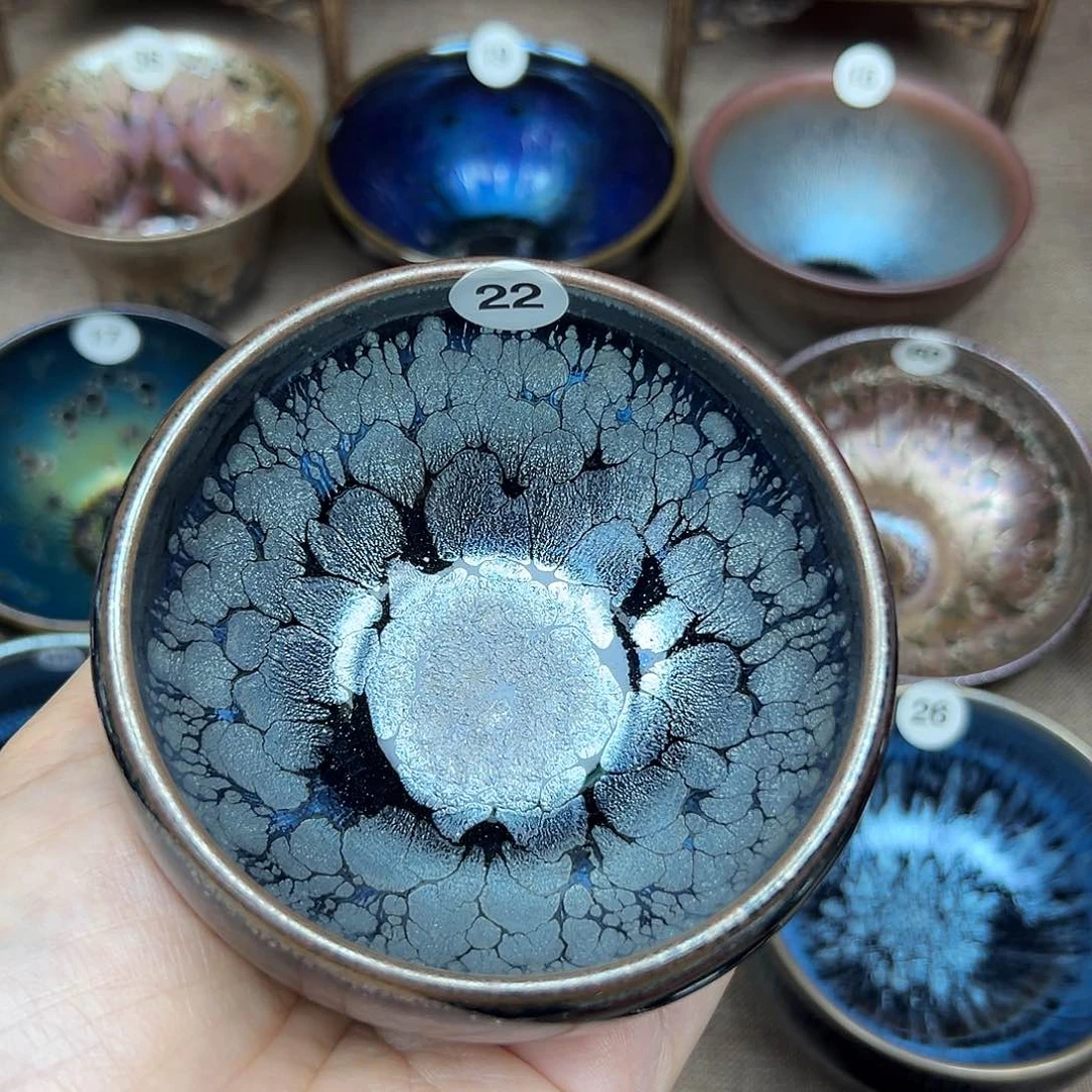 茶盏牡丹建盏主人杯