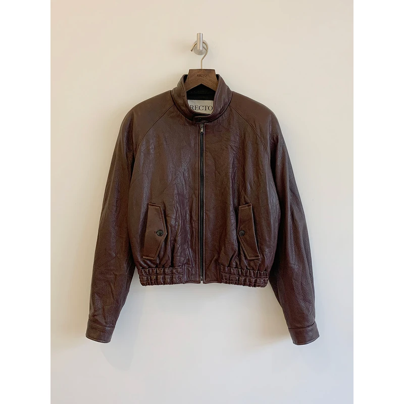 RECTO 设计师品牌 25早秋新品 HARRINGTON哈灵顿皮制外套 SOLSOL