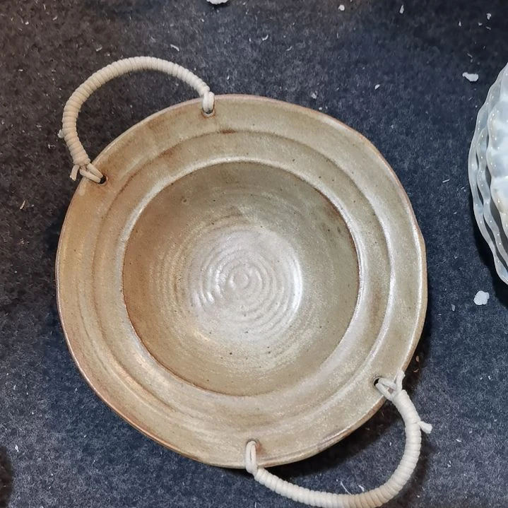 瓷片微瑕八寸草帽提绳两个一组