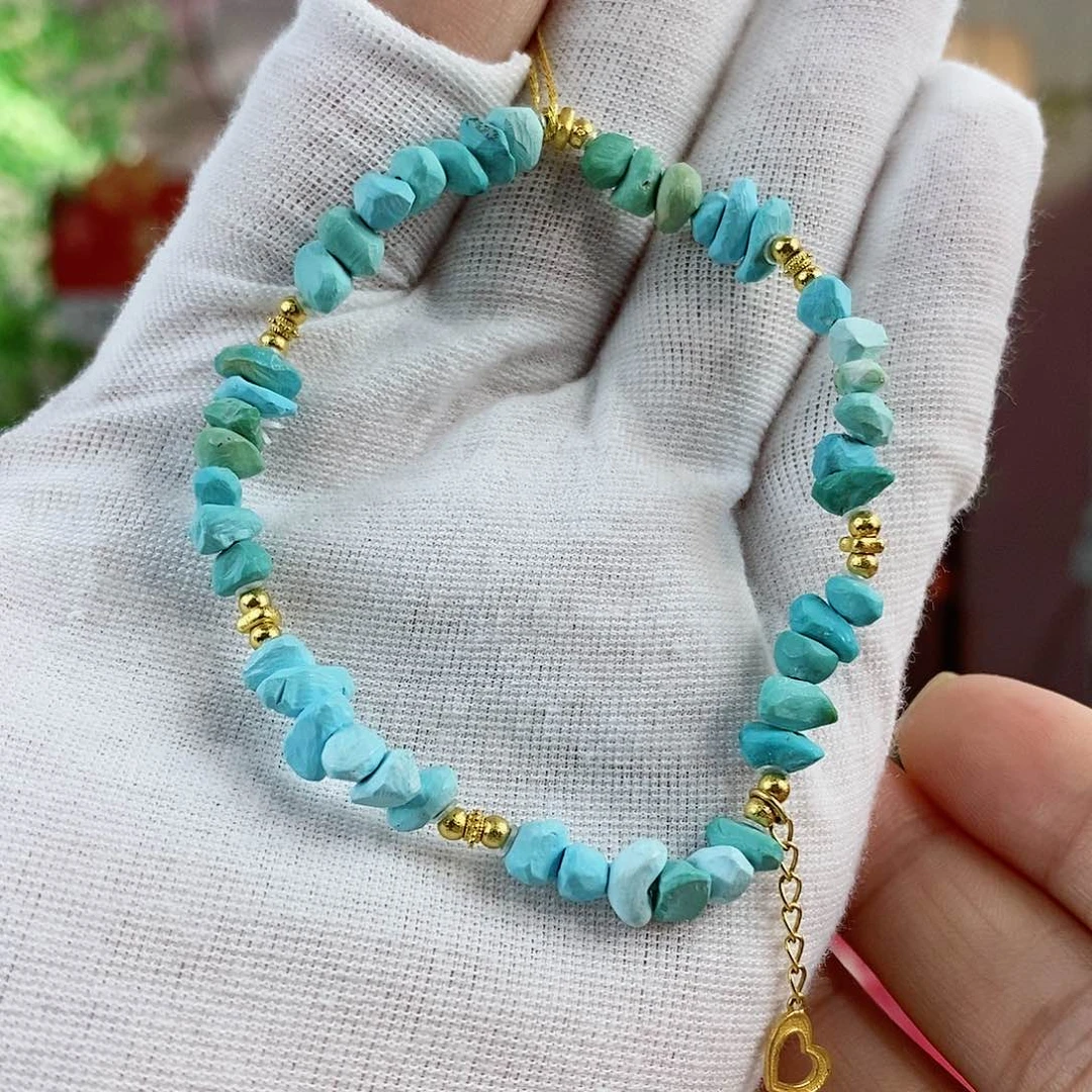 绿松石珠宝奇石18K金镶嵌