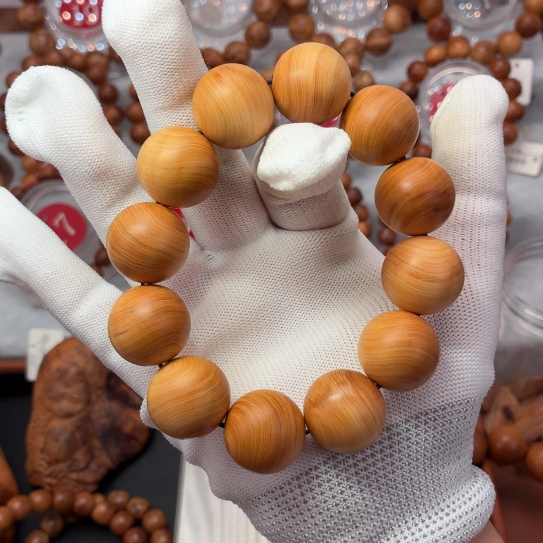 柏木手串/手链太行崖柏43.3g2.0骨料鸡油黄