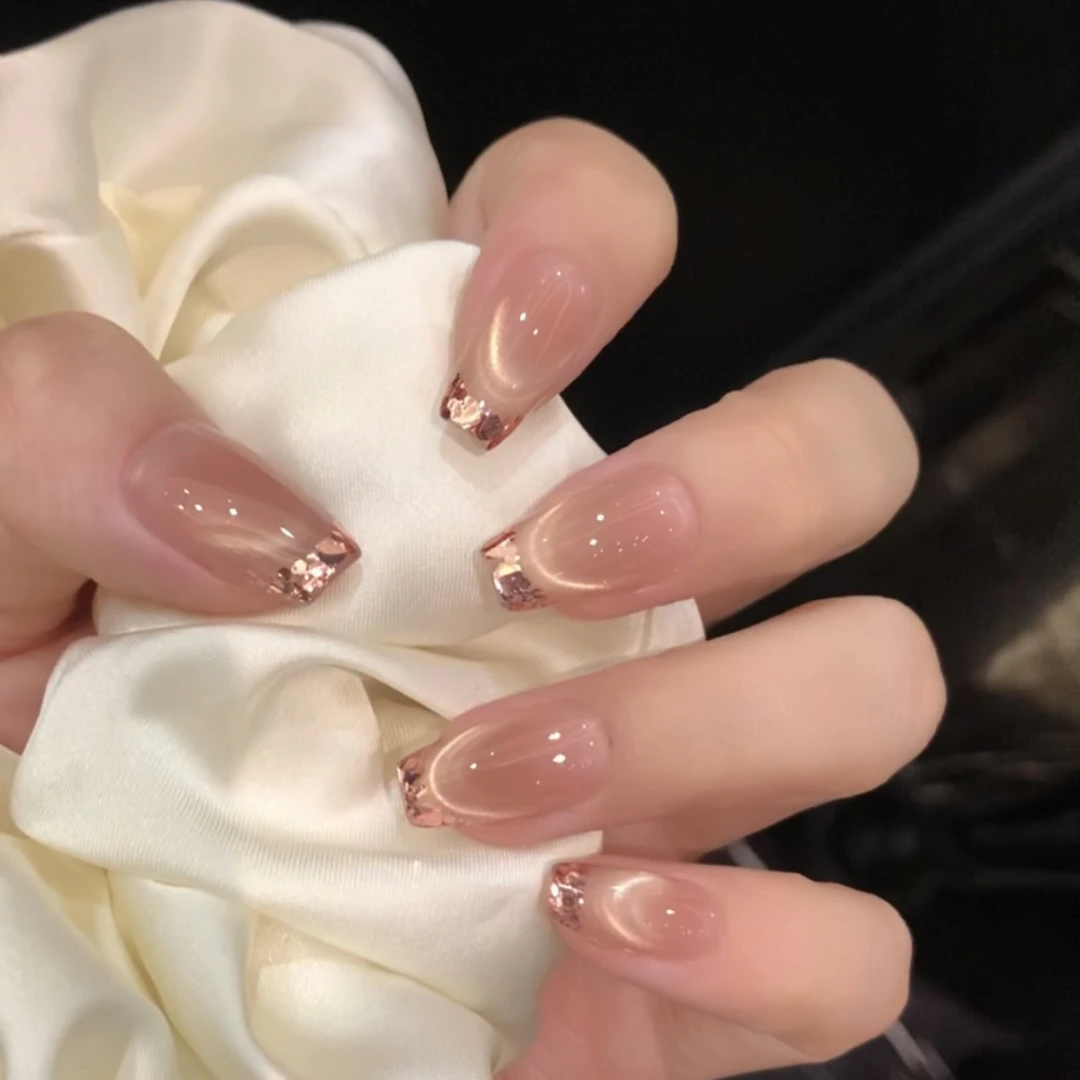 逗逗【流光】-轻奢显白气质甲片可拆卸纯手工穿戴甲