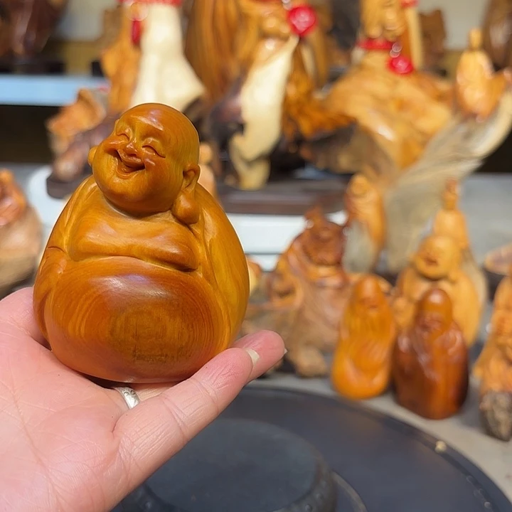 柏木太行崖柏弥勒佛