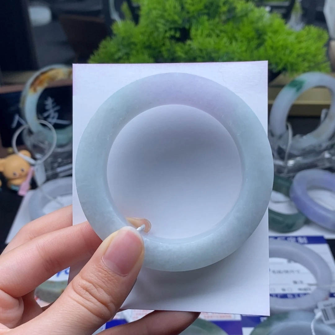 未镶嵌手镯定制翡翠种水幻彩正圈