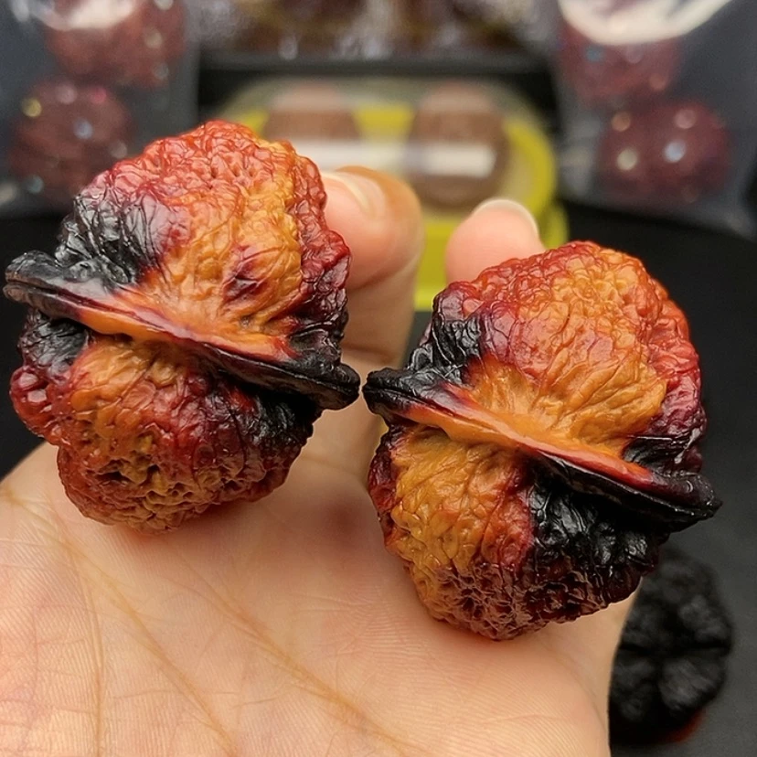【闪购商品】把件文玩核桃42尺鱼子纹金蟾