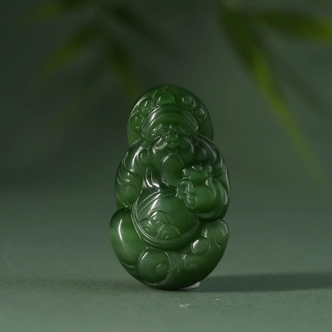 Y0989和田玉财神挂件