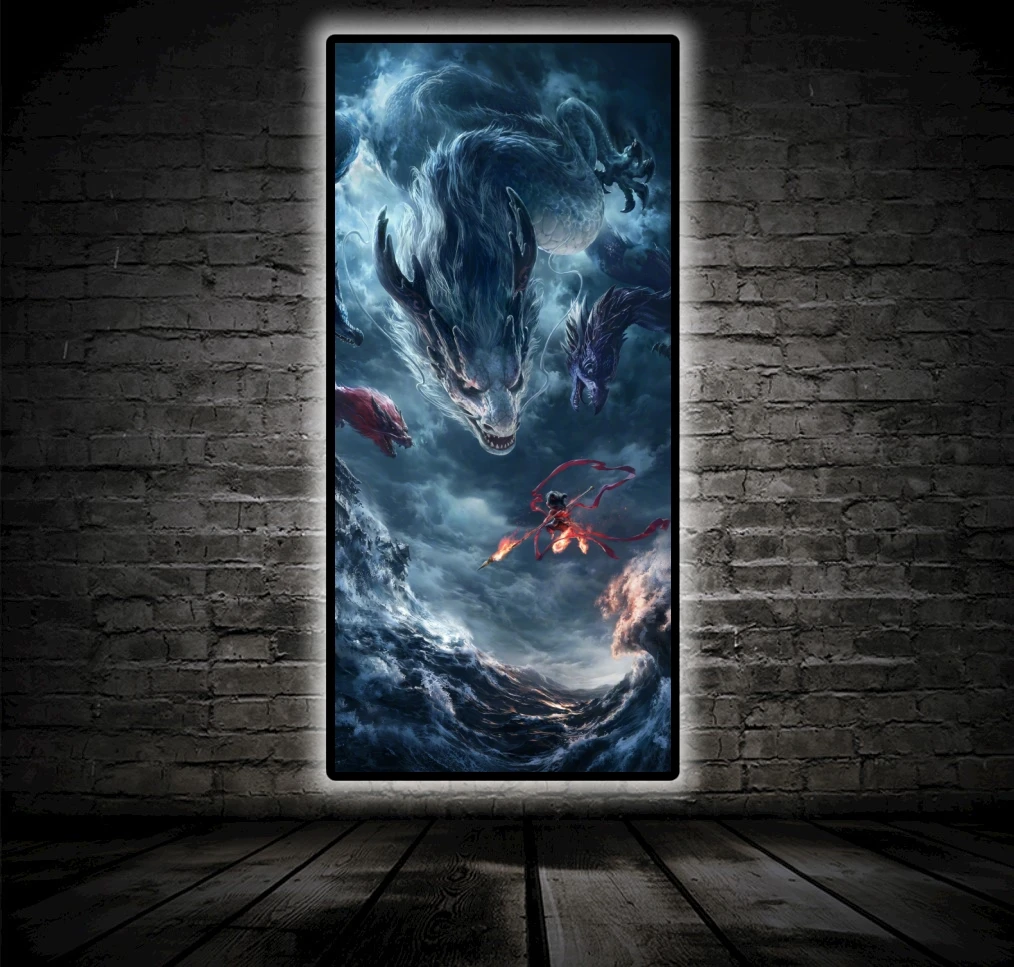 《哪吒2魔童闹海-哪吒》卧室客厅电竞房潮玩装饰画PVC40*80