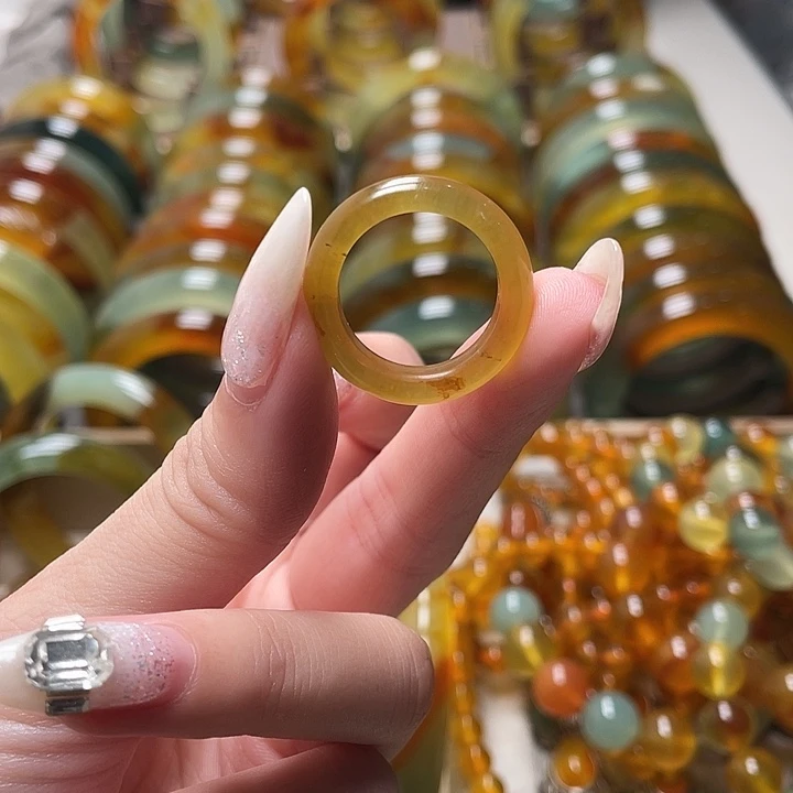 思***渊蛇纹石玉未镶嵌戒指