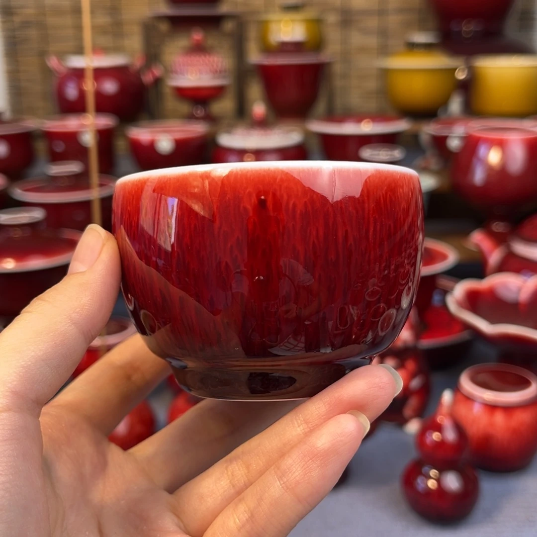 原矿郎红 茶碗杯。