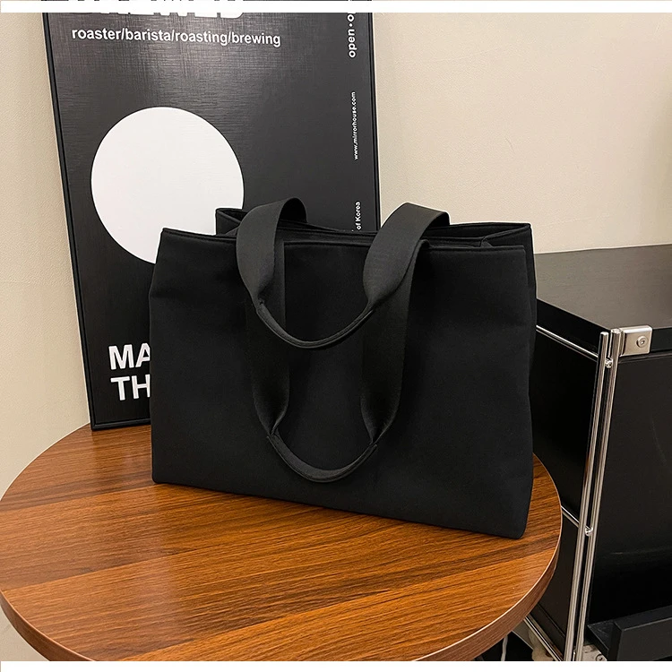 【新款】布手提包2025简约通勤包大容量手提购物袋单肩托特包