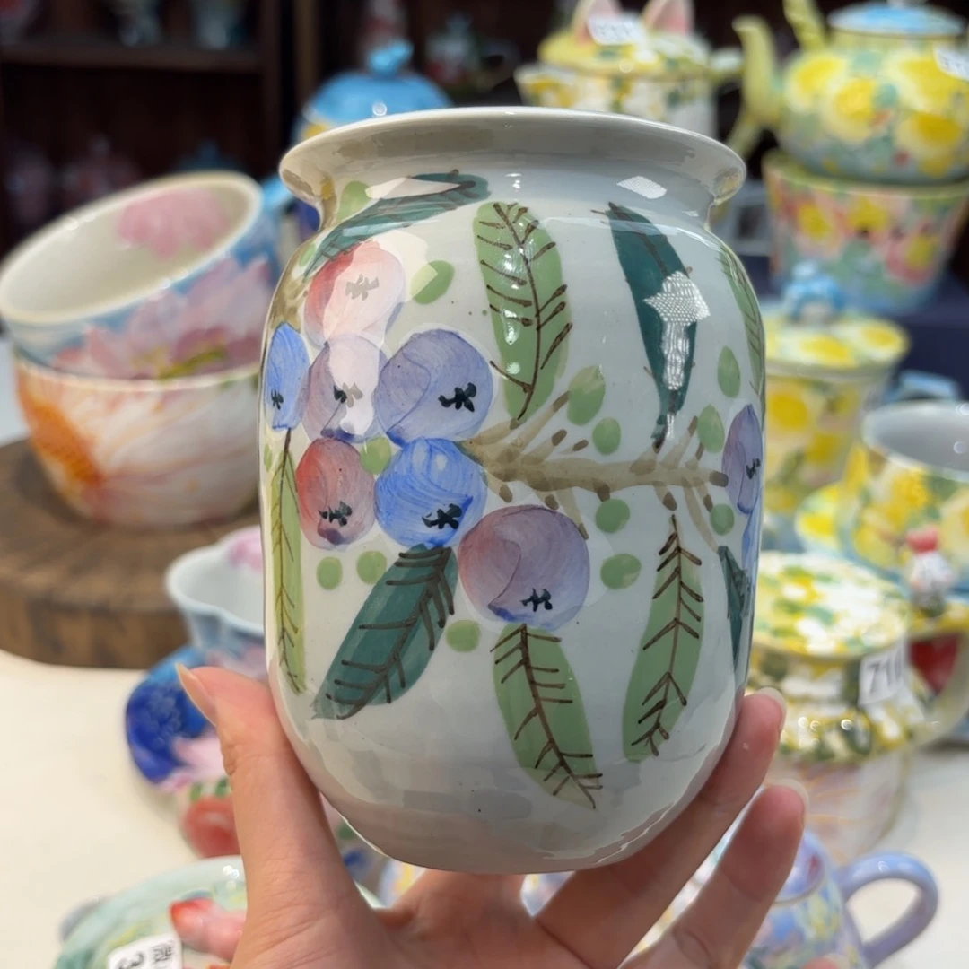 瓷片景德镇手绘高温釉下彩陶瓷茶具