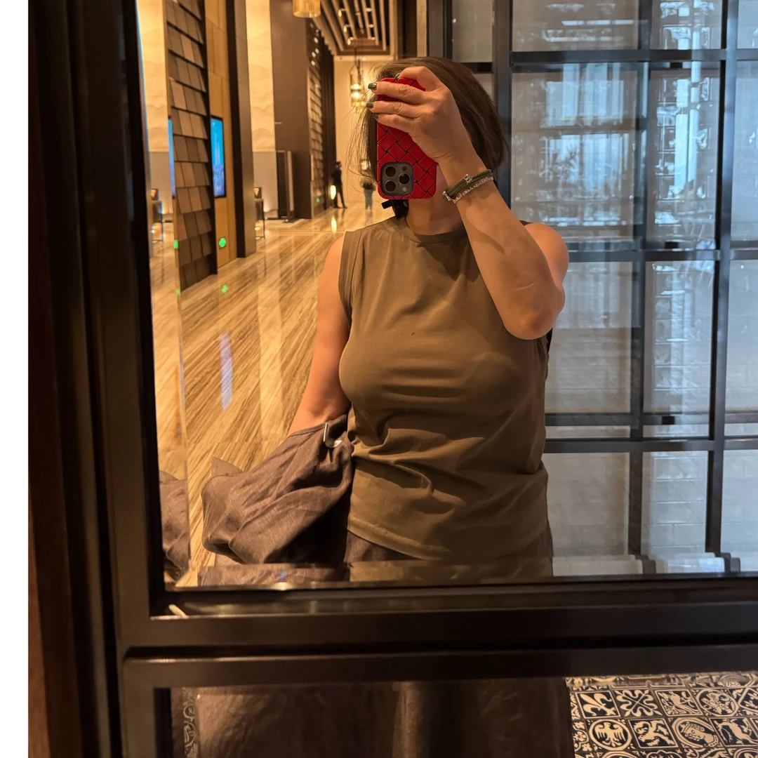 COCOLINDA | 棉质复古老钱四色纯色坎袖背心T3198