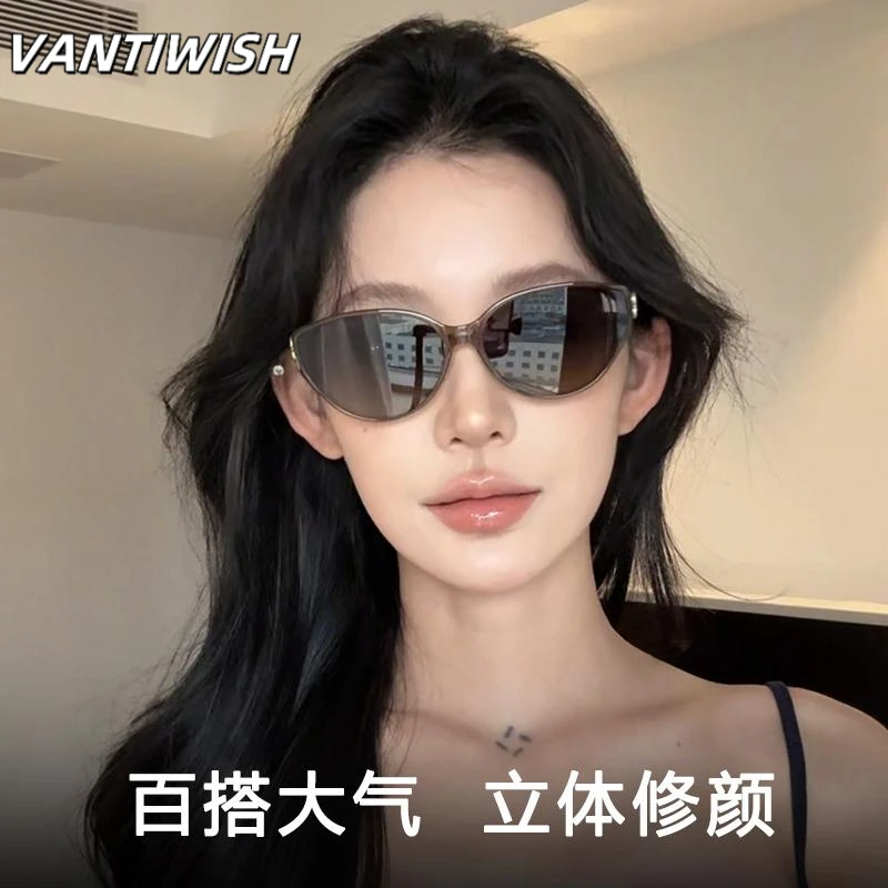 梵蒂威仕新款猫眼墨镜防紫外线户外网红时尚女款百搭太阳镜遮阳