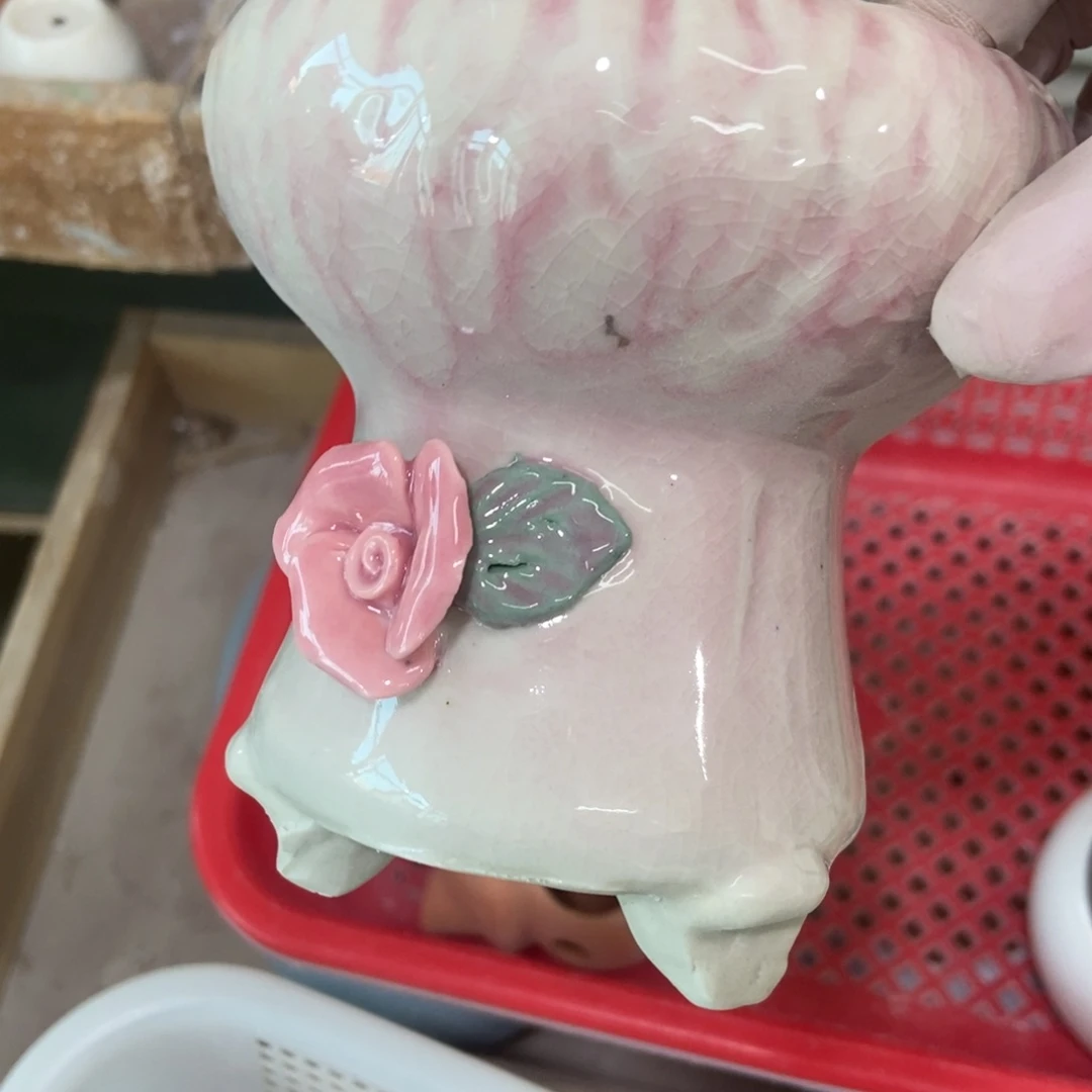 红陶微瑕高温陶瓷花盆