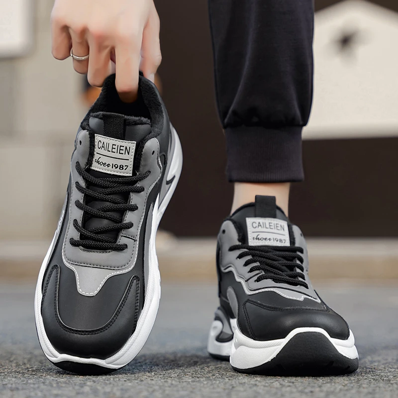 品牌断码男鞋运动鞋轻便加绒休闲跑步鞋潮流冬季百搭透气鞋子男