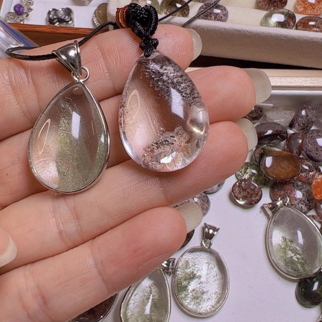 水晶手链银S800镀金镶嵌棂*