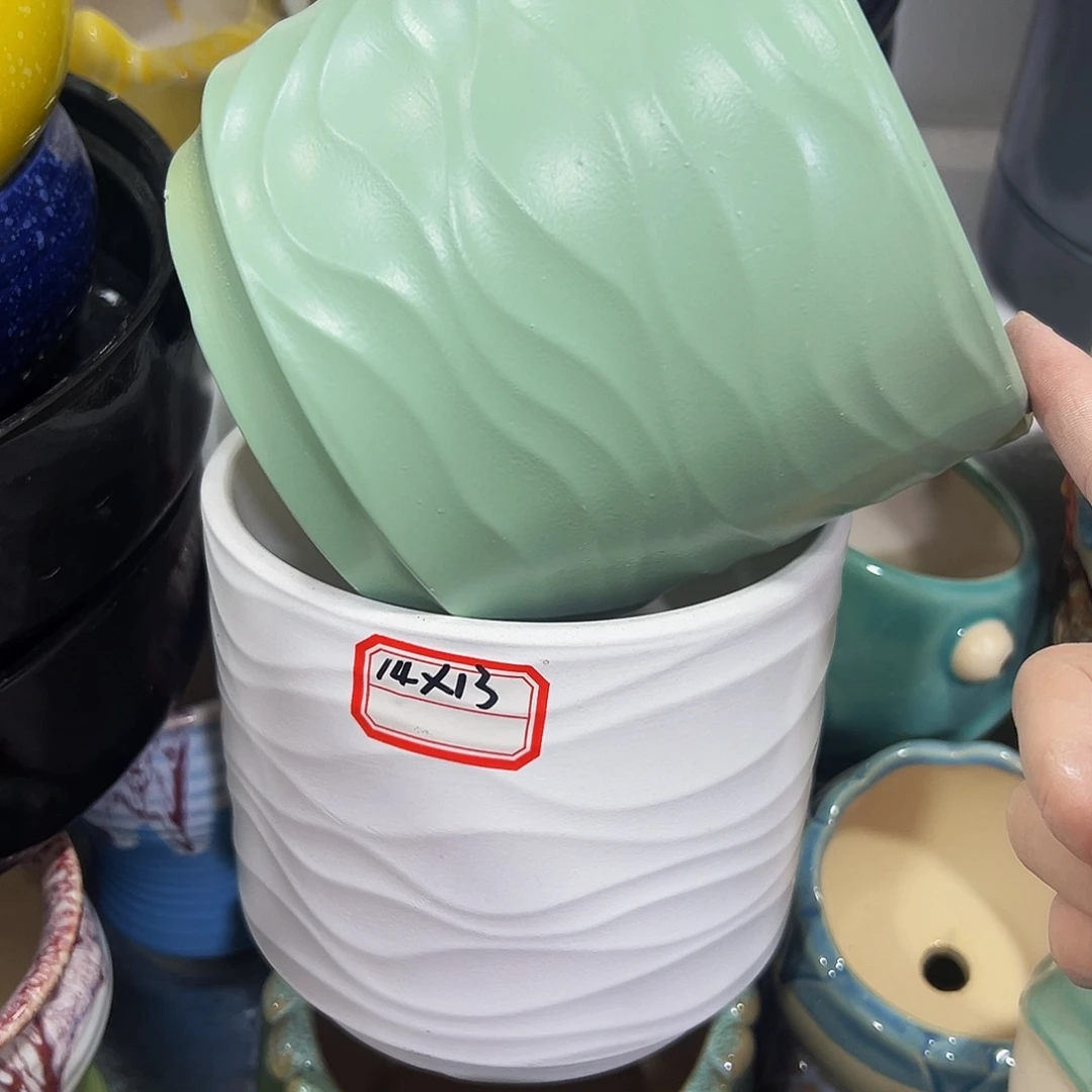 外贸尾单陶瓷花盆凑10米包邮