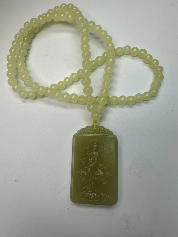 和田玉御龙观音吊坠多样性 45号