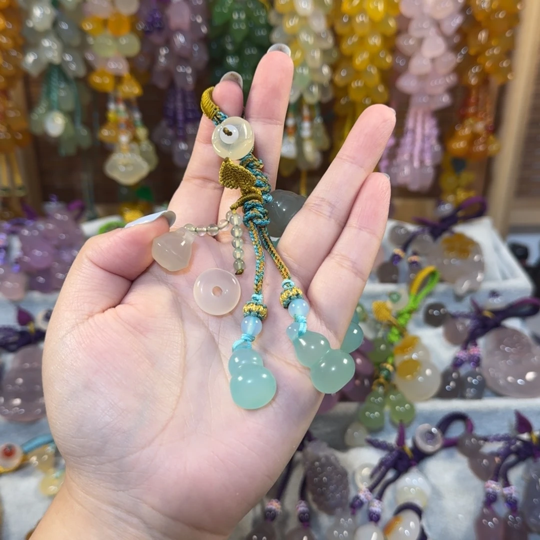 瞭***选未镶嵌钥匙挂件玛瑙/玉髓