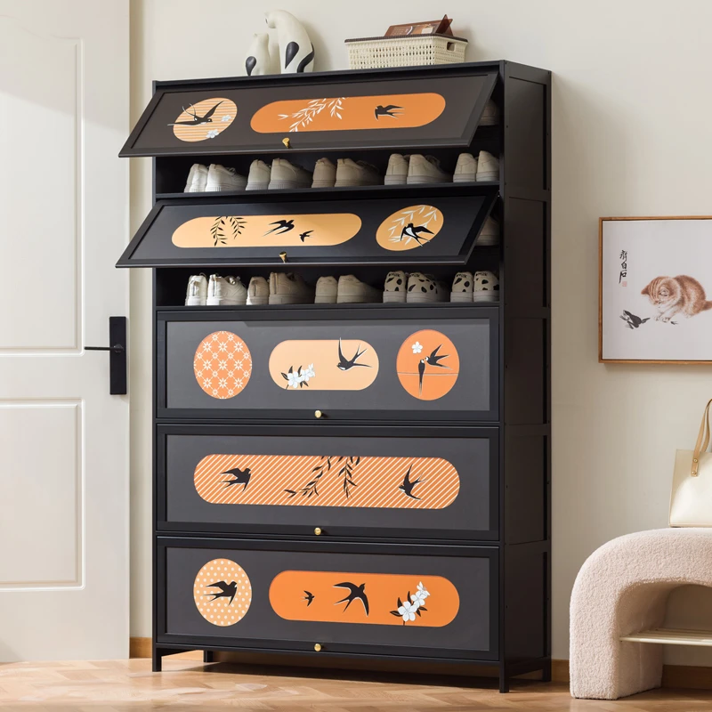 门口简易家用鞋柜多层省空间鞋架一体进门玄关收纳经济型楼道室内