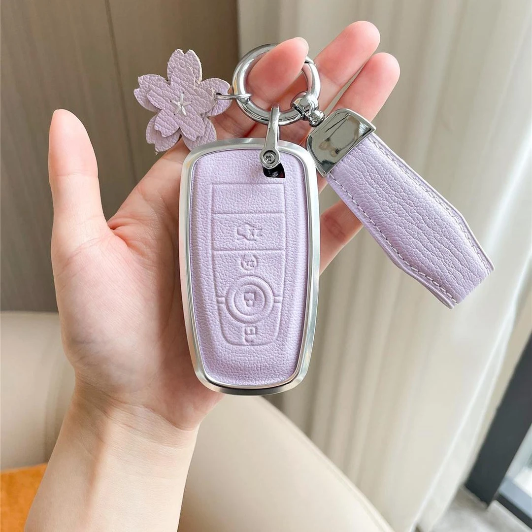 适用于福特探险者钥匙套福克斯全包锐界高端真皮蒙迪欧女士车扣