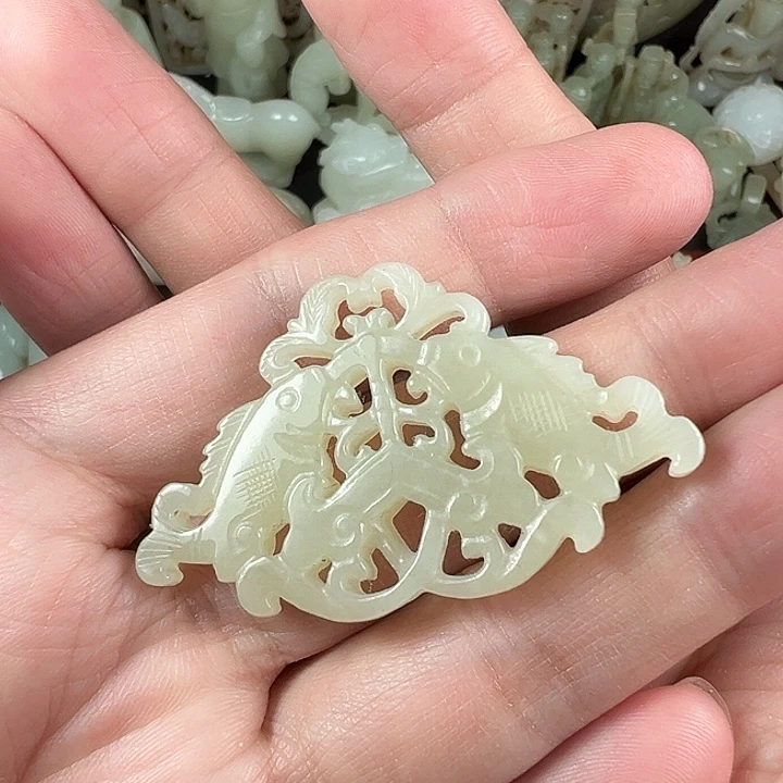 和田玉未镶嵌吊坠(不含链)