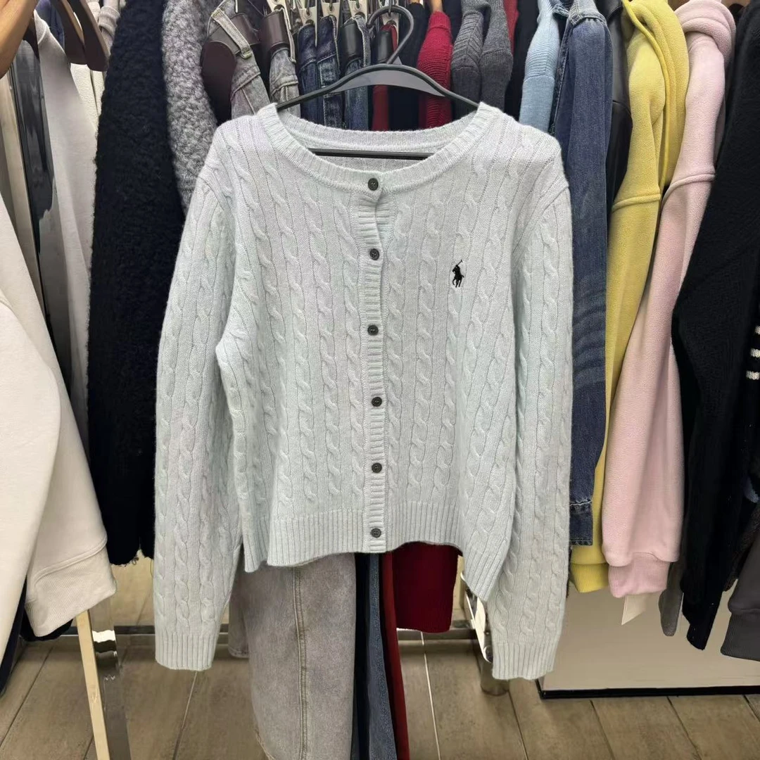 ZOU STUDIO【VXVS】百搭休闲小马纯色开衫毛衣 748